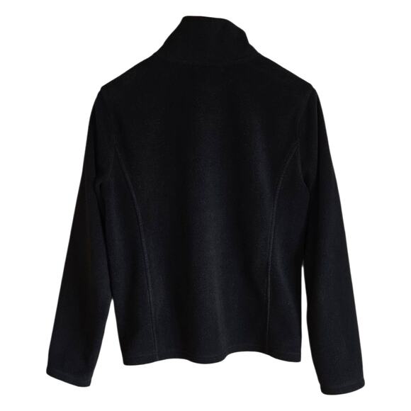 Ralph Lauren Fleece Full Zip Jacket Pockets Thick Black Women’s Large - Picture 5 of 6